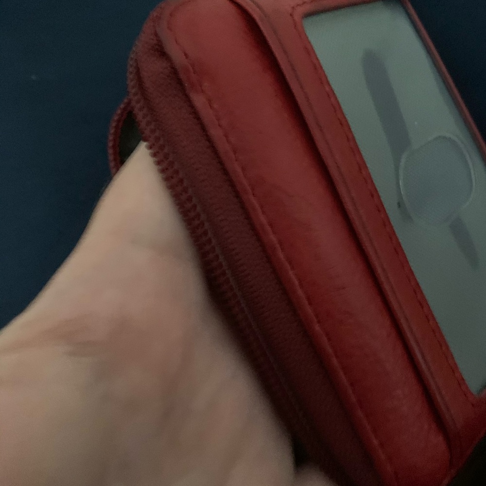 Osgoode Marley Dark Pink Leather RFID card wallet